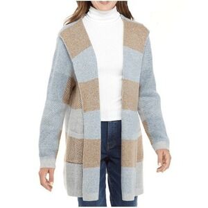 New‎ Directions Blue Spruce Multi Night Blooms Cardigan Sweater XL Winter SALE